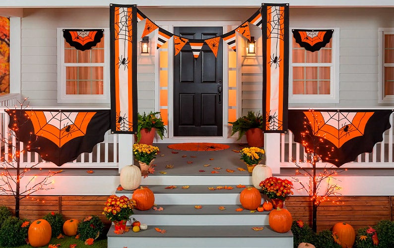 Image of Halloween Decorations on porch