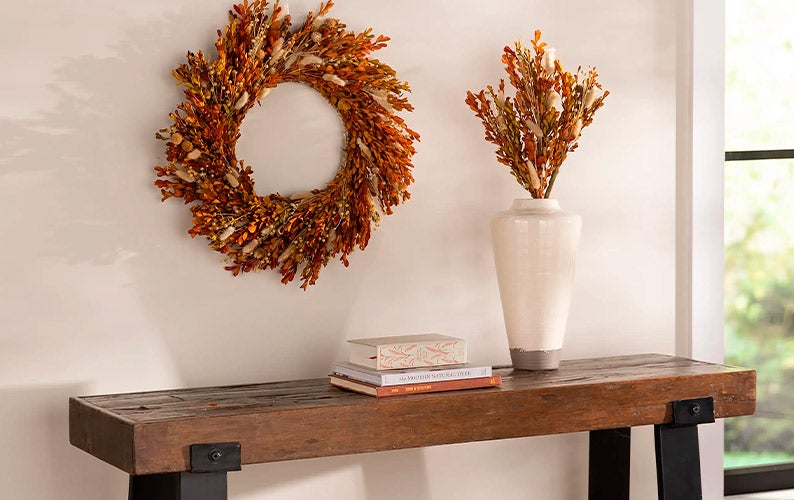 Image of Harvest Wreath on wall