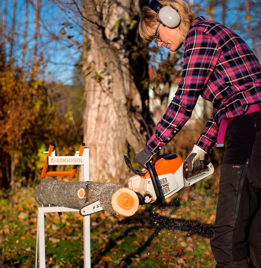 Foldable Steel Smart Log Holder Sawhorse