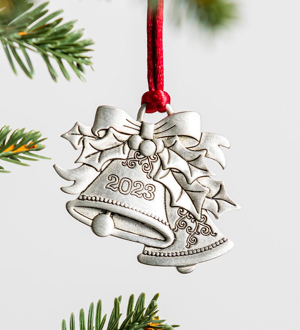 Solid Pewter Christmas Tree Ornament - 2023