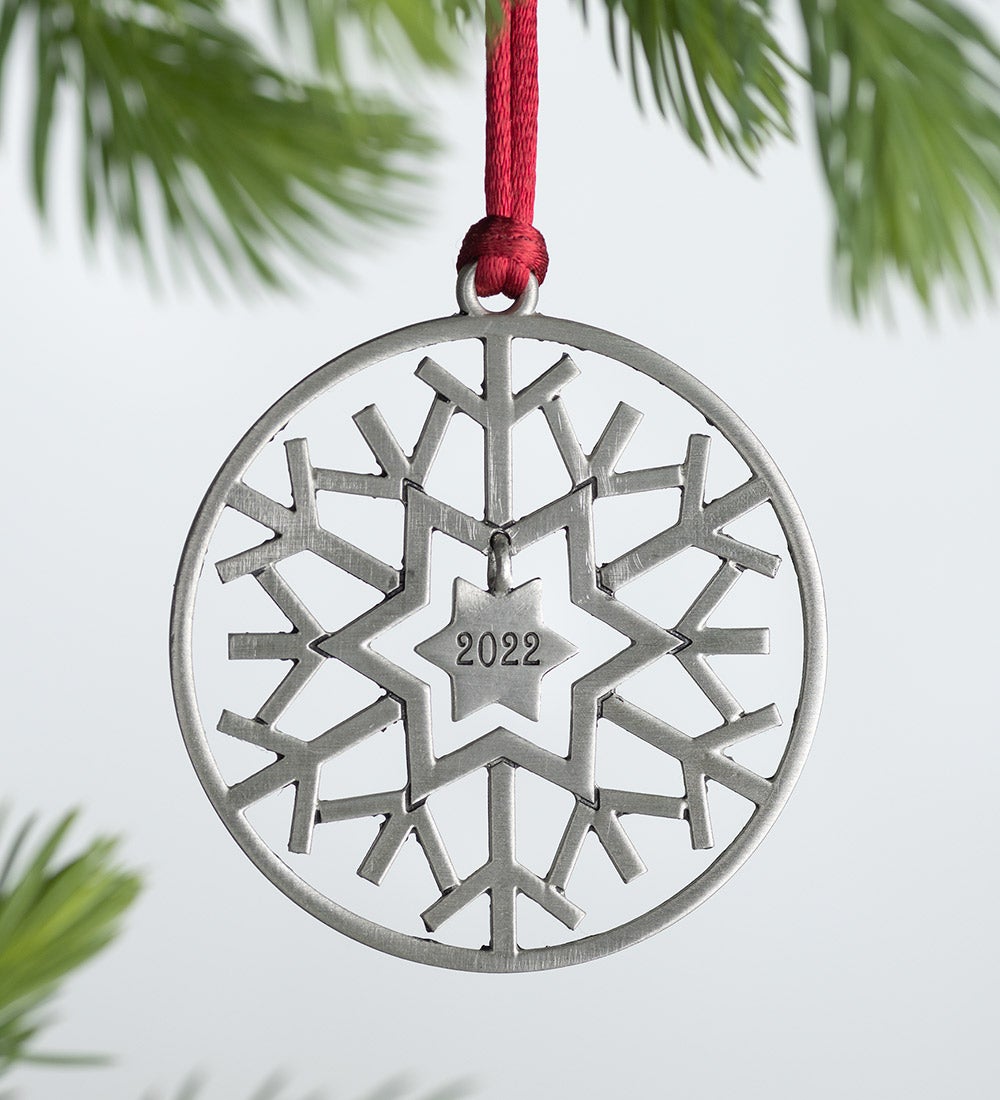 Solid Pewter Christmas Tree Ornament - 2022