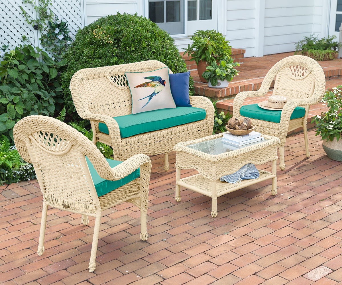 Prospect Hill Wicker Settee Set