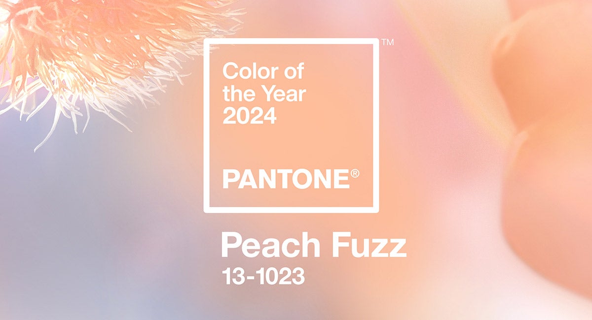 pantone color of the year peach fuzz