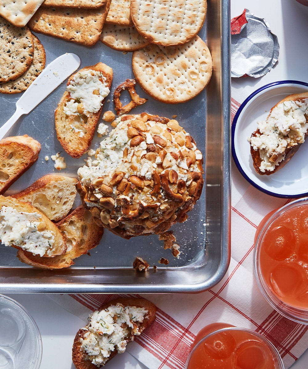 pretzel and peanut cheese ball