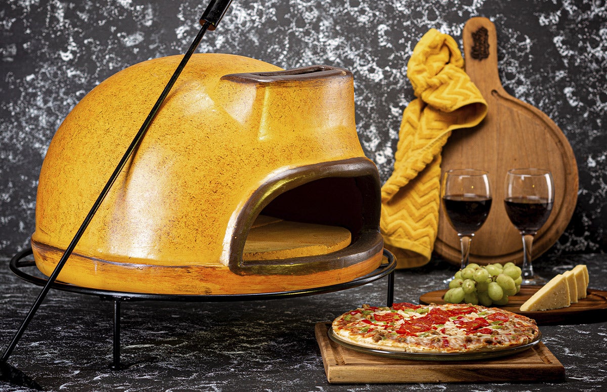 pizza oven with pizza