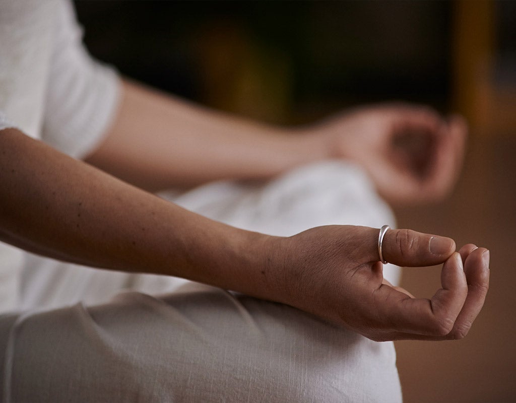 person meditating