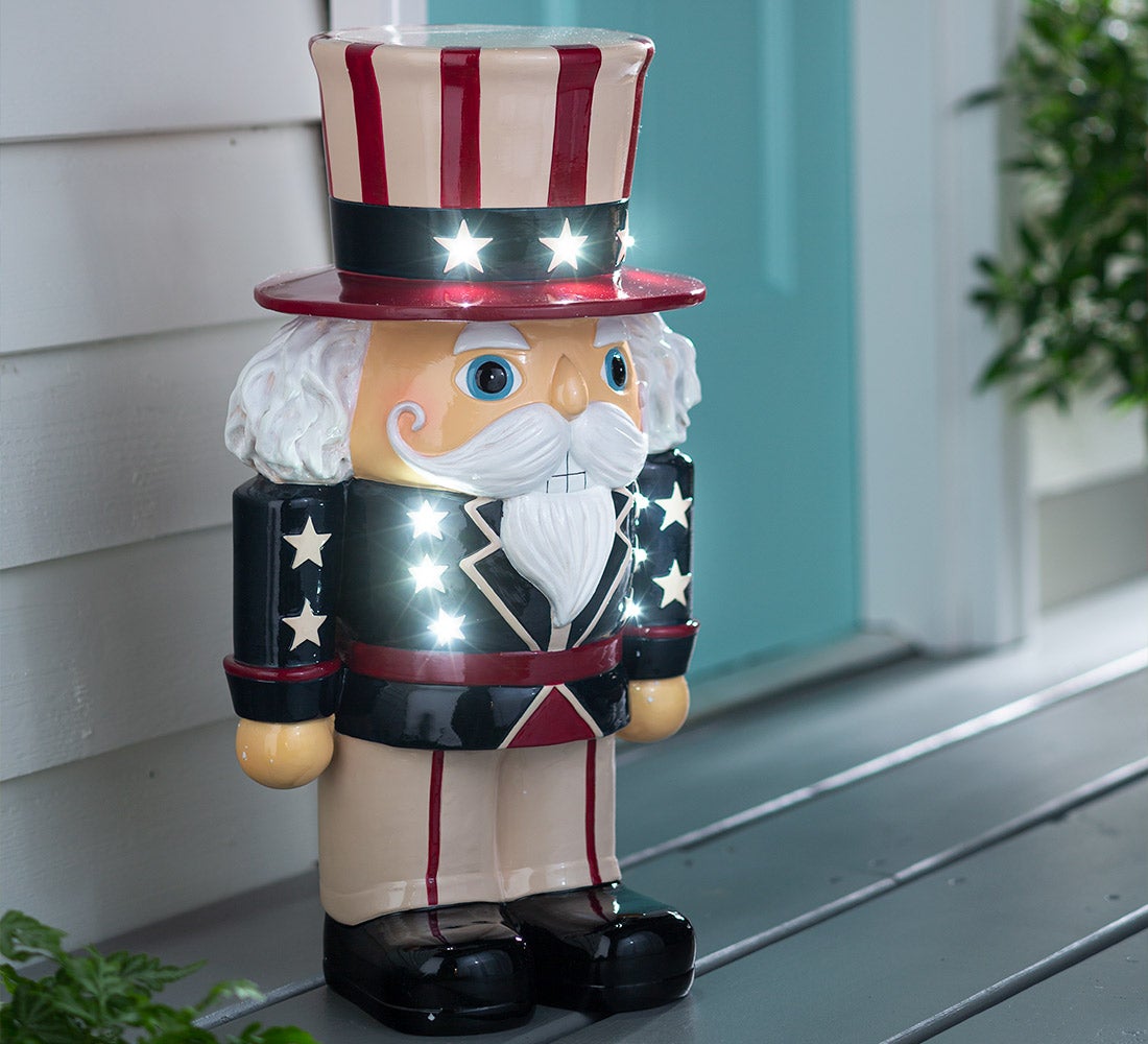 Indoor/Outdoor Lighted Uncle Sam Shorty Statue