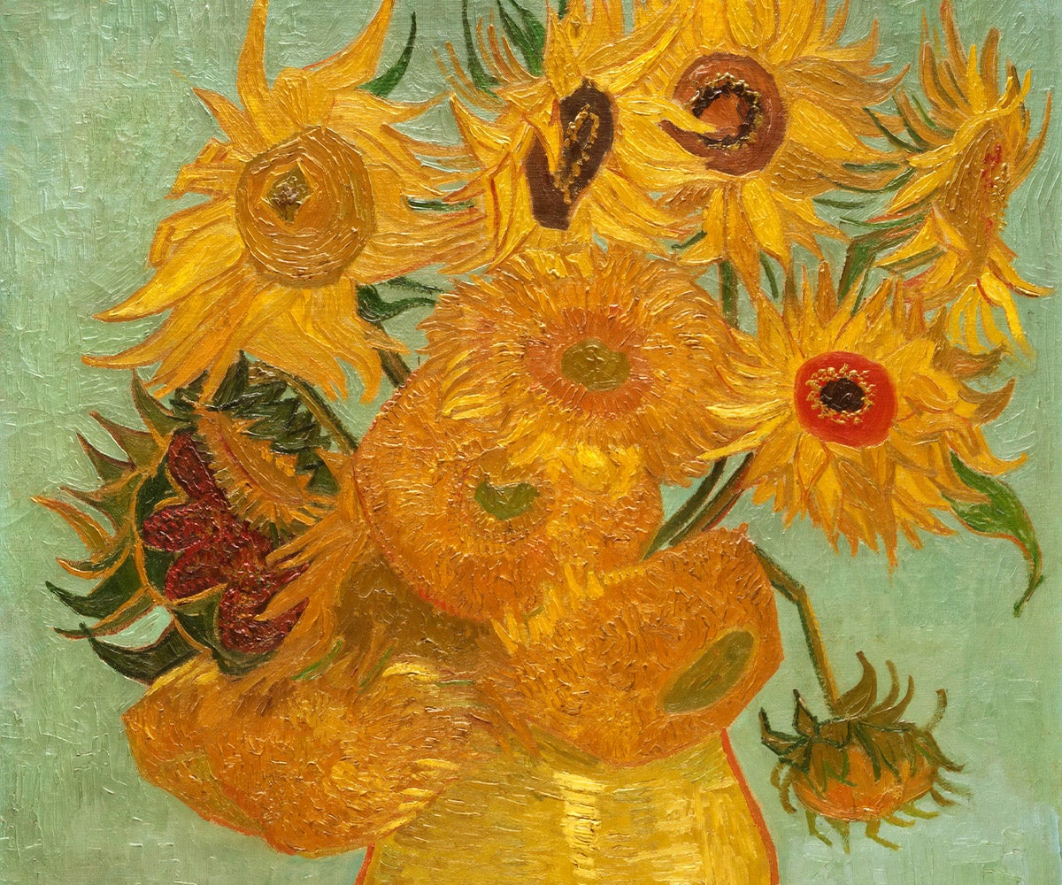 Van Gogh sunflower painting